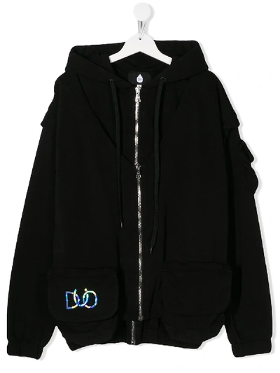 Shop Duo Drippy Bomber Jacket In Black