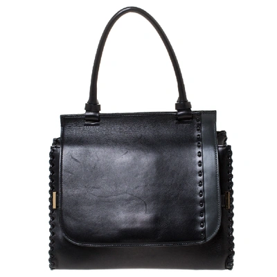 Pre-owned The Row Black Leather Top Handle Bag