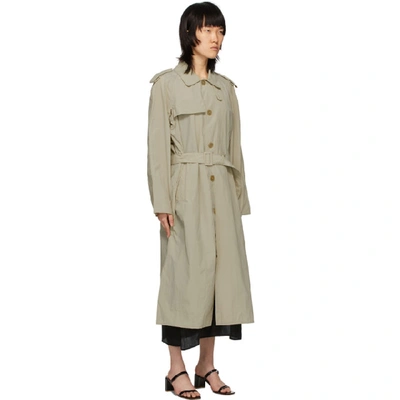 Shop Amomento Khaki Light Trench Coat