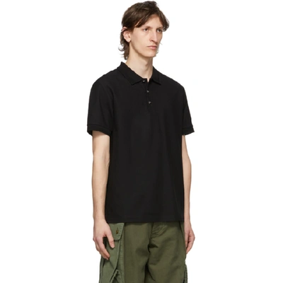 Shop Burberry Black Goldman Polo