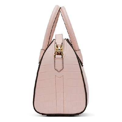 Shop Givenchy Pink Mini Antigona Bag In 650 Pink