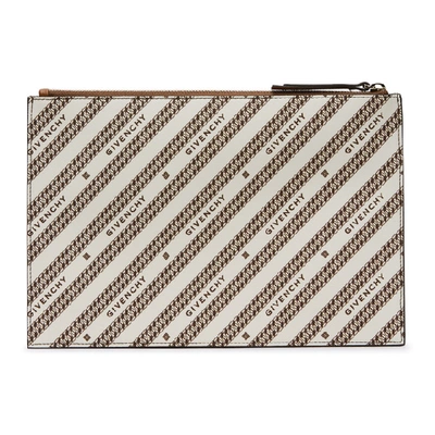 Shop Givenchy Beige And Brown Medium Bond Pouch In 250 Beige