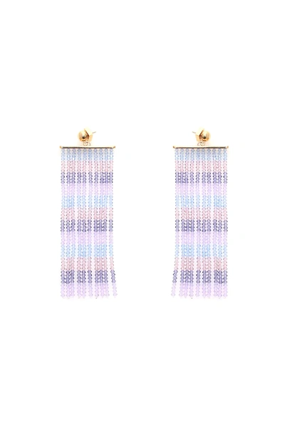 Shop Jacquemus Les Rideaux Earrings In Purple,light Blue