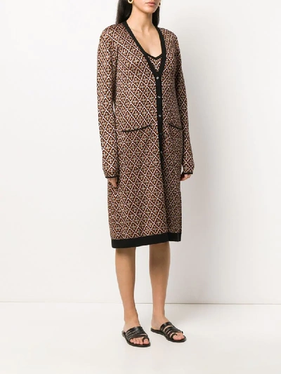 Shop Temperley London Madame Tile-jacquard Cardigan In Black