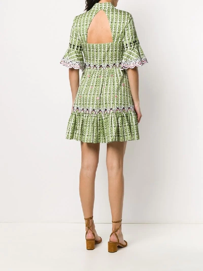 Shop Temperley London Poet Embroidered Shirt Dress In Green