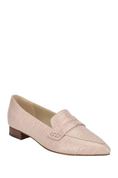 Shop Marc Fisher Feud Pointed Toe Embossed Loafer In Lpill