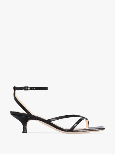 Shop A.w.a.k.e. Delta 35 Leather Sandals In Black