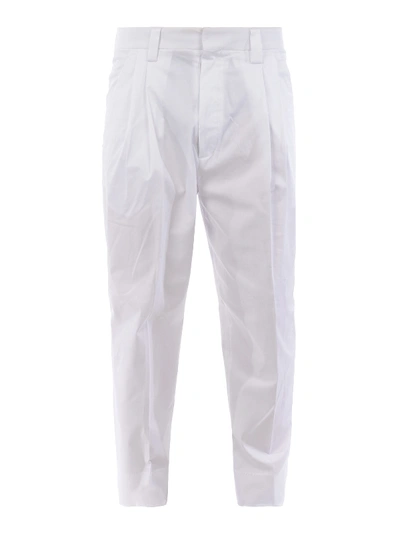 Shop Dsquared2 Stretch Cotton Pants In White