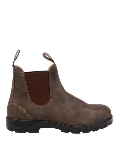 Shop Blundstone Faded Effect Chelsea Boots In Brown