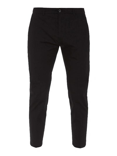 Shop Department 5 Black Stretch Cotton Cropped Trousers