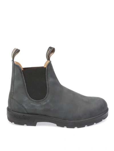 Shop Blundstone Faded Effect Leather Chelsea Boots In Black