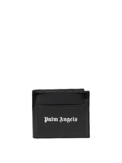 Shop Palm Angels Eco Leather Bifold Wallet In Black