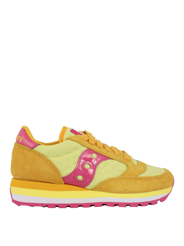 saucony jazz pink yellow