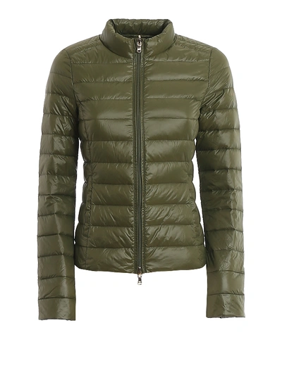 Shop Patrizia Pepe Reversible Quilted Puffer Jacket In Green