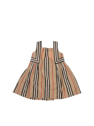 Shop Burberry Mini Astrid Dress In Archive Beige