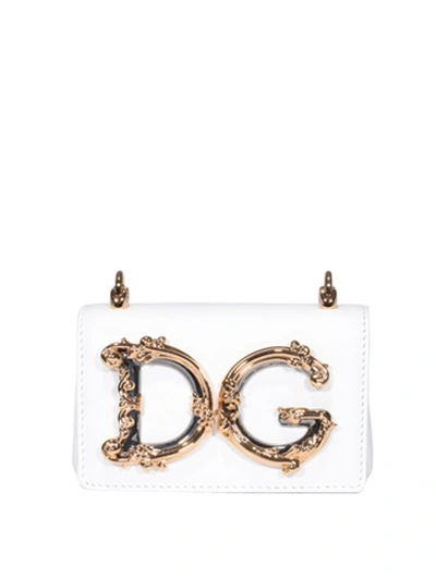 Shop Dolce & Gabbana Dg Barocco Mini Bag In White