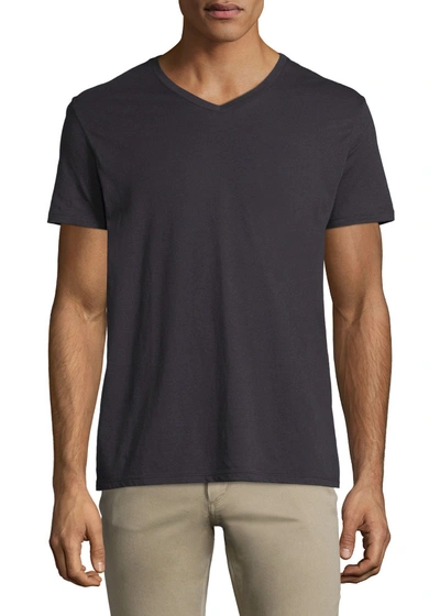 Shop Vince Short-sleeve V-neck Jersey T-shirt, Gray In Black