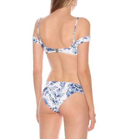 Shop Alexandra Miro Lola Floral Bikini Bottoms In Blue