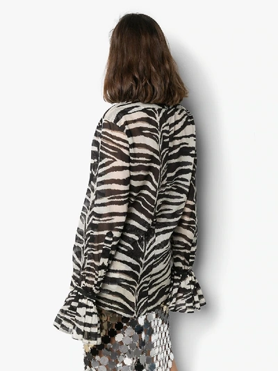 Dries Van Noten Clavelly Zebra Print Cotton Shirt | ModeSens