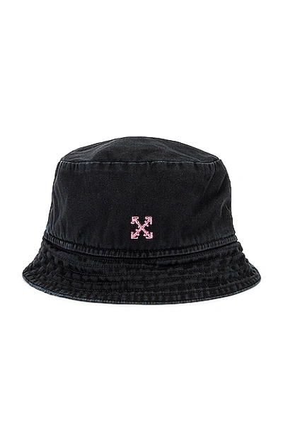 Shop Off-white Bucket Hat In Black & Fuchsia