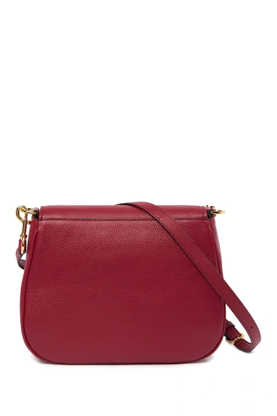 Shop Marc Jacobs Empire City Messenger Leather Crossbody Bag In Wine