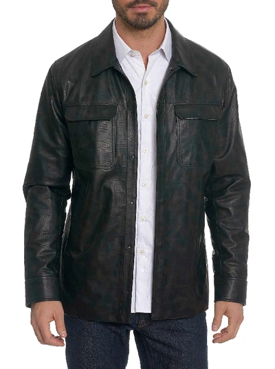 Shop Robert Graham Colden Leather Jacket In M