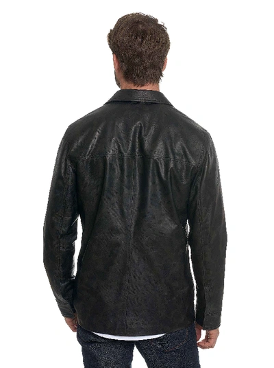 Shop Robert Graham Colden Leather Jacket In 2xl Tall