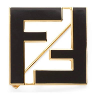 Shop Fendi Forever  Brooch In Noir