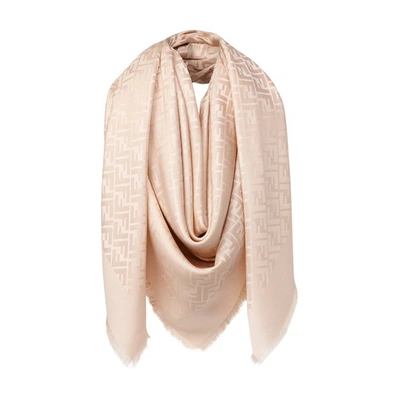 Shop Fendi Ff Shawl In Rose