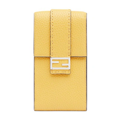 Shop Fendi Iphone X Case In Yellow