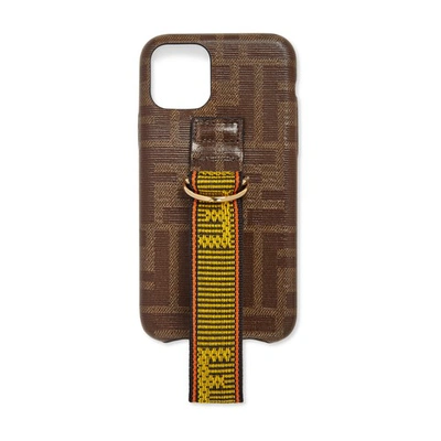 Shop Fendi Iphone 11 Pro Case In Brown