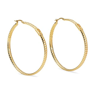 Shop Fendi Baguette Large Earrings In Or