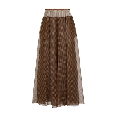 Shop Fendi Skirt In Brown