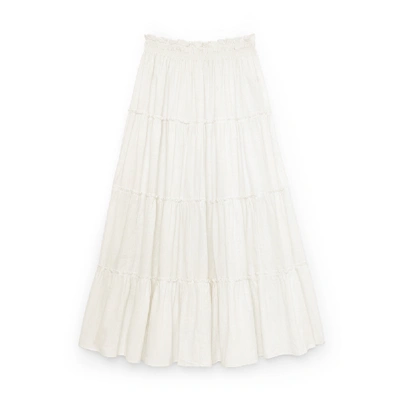 Shop Aish Fifi Skirt In Blanc