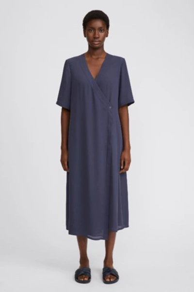 Shop Filippa K Amalia Wrap Dress In Ink Blue