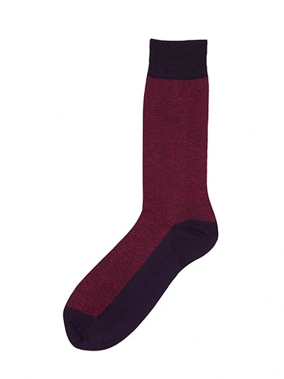 Shop Bruno Magli Patterned Dress Socks In Pink