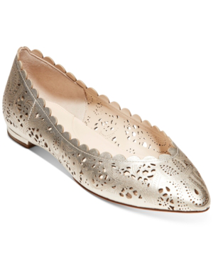 cole haan gold flats