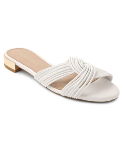 Shop Bcbgeneration Dineras Slide Sandals Women's Shoes In White