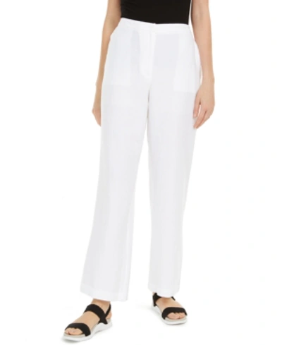 Shop Eileen Fisher Straight-leg Pants, Regular & Petite Sizes In White