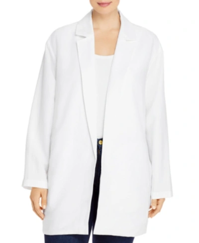 Shop Eileen Fisher Plus Size Organic Open-front Blazer In White