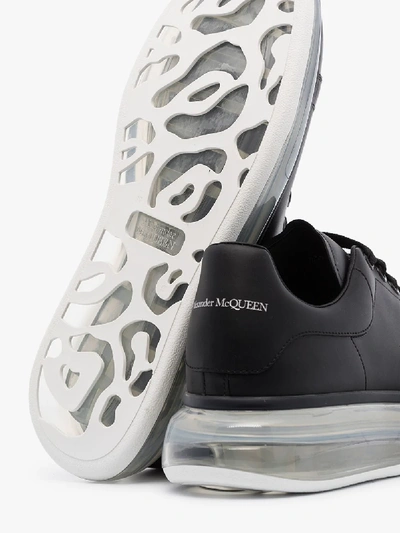Shop Alexander Mcqueen Black And Transparent Oversized Sneakers