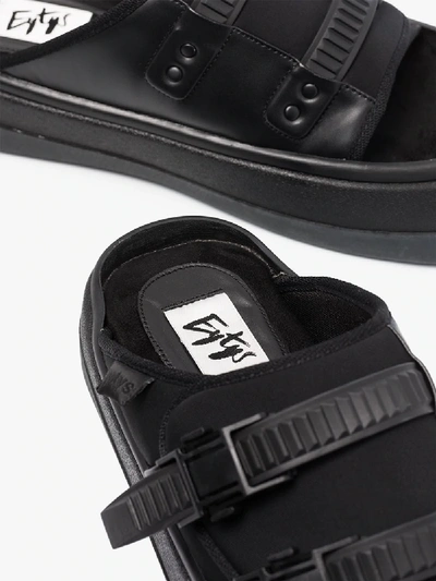 Shop Eytys Black Capri Canvas Slides