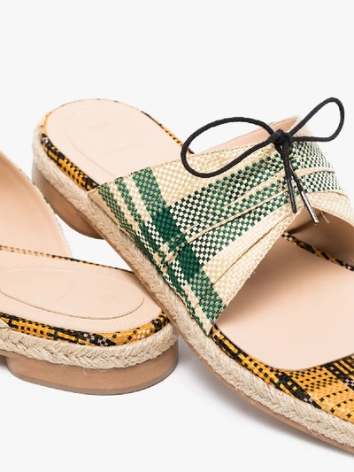 Shop Rosie Assoulin Multicoloured Funky Toe Check Sandals In Orange