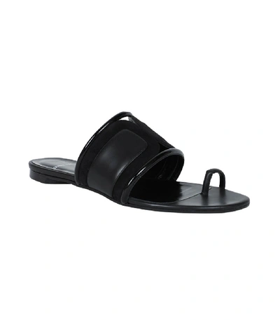 Shop Pierre Hardy Black Mini Targa Mule Sandals