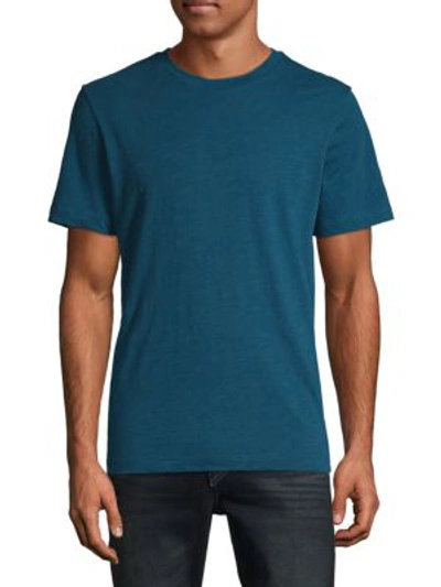 Shop Theory Solid Cotton T-shirt In King Fisher