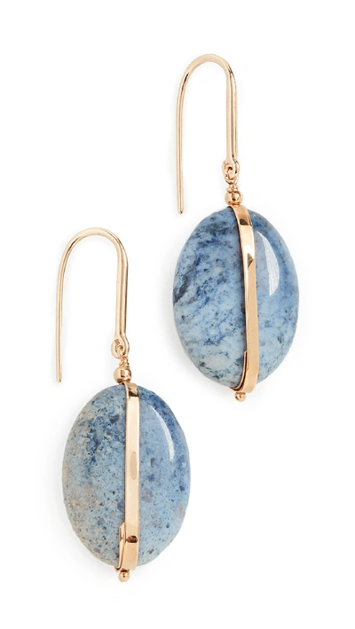 Shop Isabel Marant Stones Earrings In Faded Blue