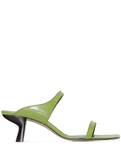 Shop By Far Paola 55mm Double Strap Sandals In Green