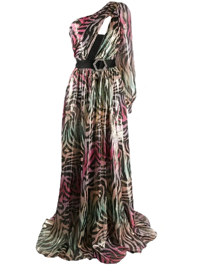 Shop Philipp Plein Jungle Maxi Dress In Pink