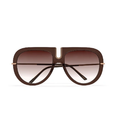 Shop Silhouette The Reinterpretation Of The 1970s Cult-favorite Brown Sunglasses