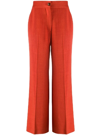 Shop Blazé Milano Brumpy High-waisted Trousers In Orange